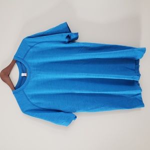 LULULEMON Blue Metal Vent Tech Short Sleeve Tee Shirt Crew Neck Top Larg…